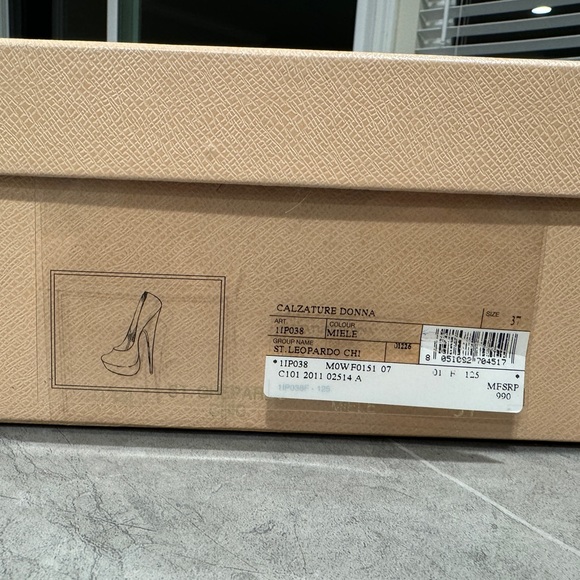 Prada Leopard Suede Platform Pumps Size 7 - Picture 8 of 8